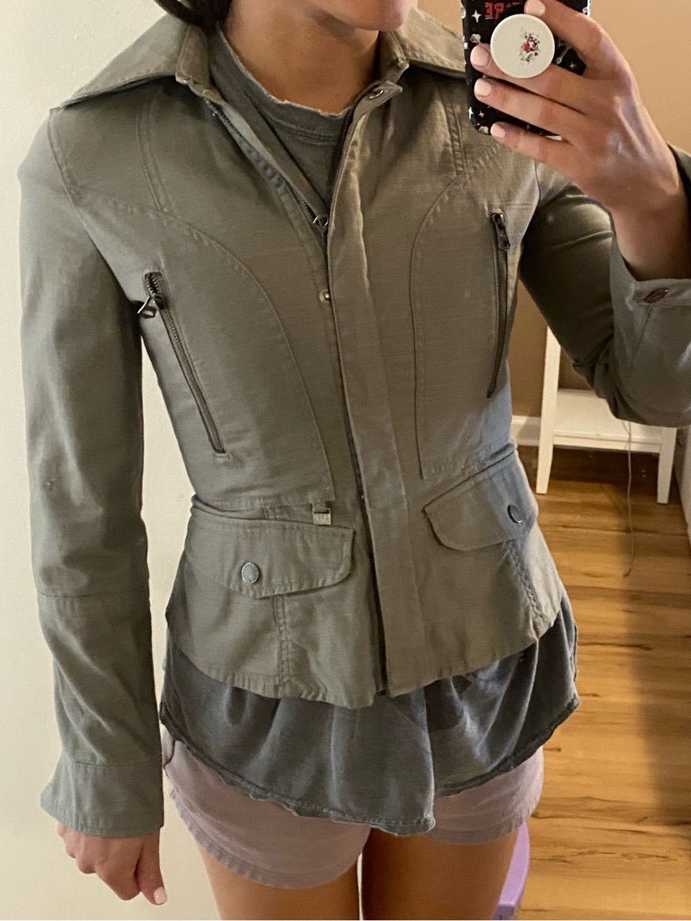 Vintage Armani Exchange Olive Green Utility Jacket